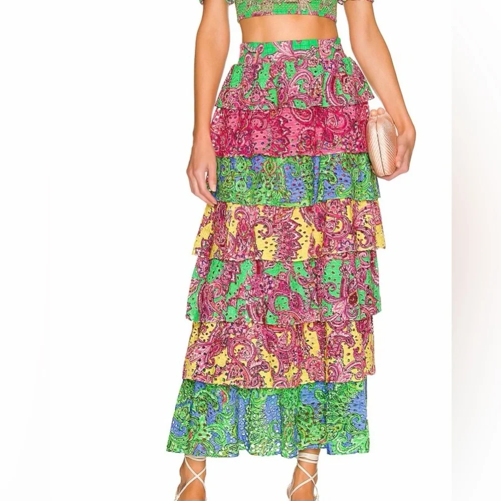 Alice and Olivia Jia Tiered Ruffle skirt - Picture 4 of 8